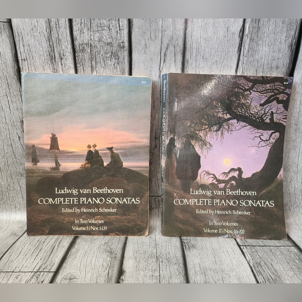 1975 Beethoven Complete‎ Piano Sonatas Volume 1 and 2 Music Books